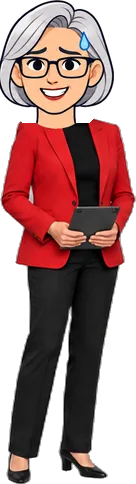 Margo, a fictional colleague with a cartoon head, from "The Last Hire".