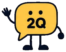 Q, the yellow two-question speech-bubble mascot, on the People card