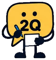 Q, the yellow 2Q guide, preparing a note.